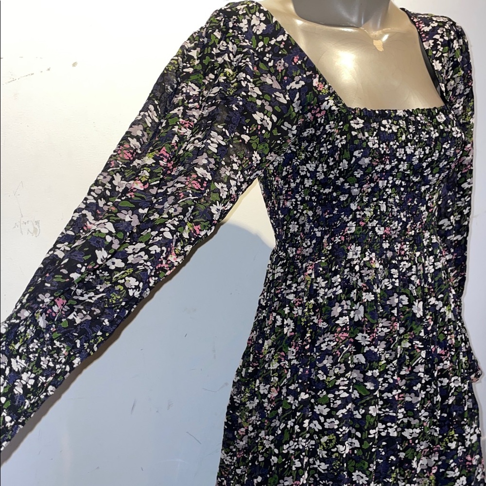 Ganni georgette floral midi dress S-M - Picture 3 of 6
